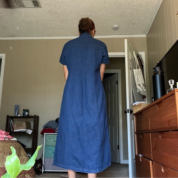 Vintage 90s Denim Maxi Dress - Picture 6 of 6